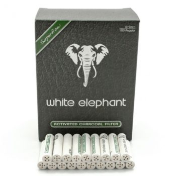 Φίλτρα πίπας- White Elephant-Active Charcoal-150 τεμάχια-9 mm-64008