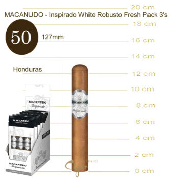 MACANUDO INSPIRADO WHITE ROBUSTO Fresh Pack 3’s